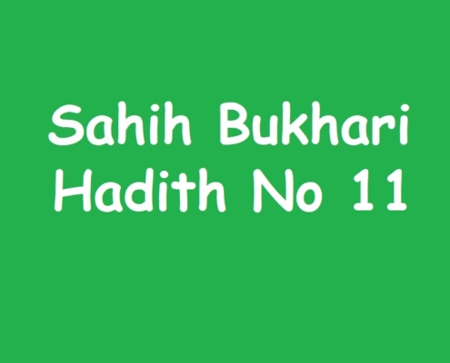 Sahih Bukhari Hadith No 11