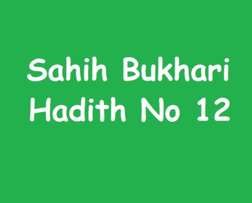 Sahih Bukhari Hadith No 12