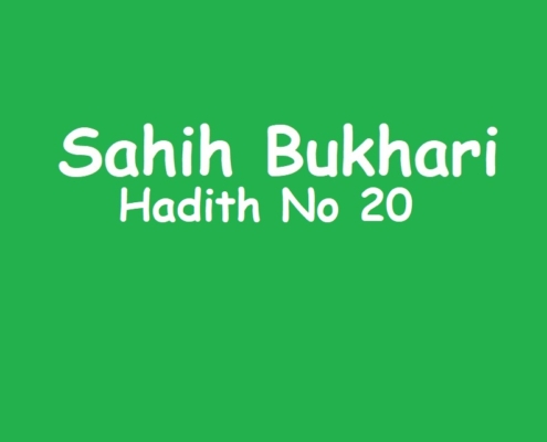 Sahih Bukhari Hadith No 20 in Urdu