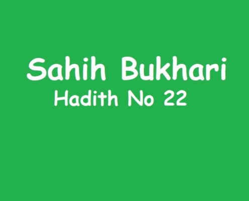 Sahih Bukhari Hadith No 22