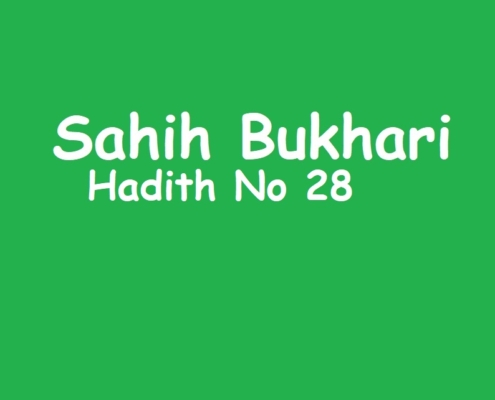 Sahih Bukhari Hadith No 28
