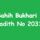 Sahih Bukhari Hadith 2031