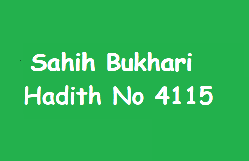 Sahih Bukhari Hadith 4115