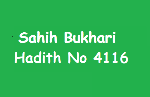 Sahih Bukhari Hadith 4116