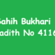 Sahih Bukhari Hadith 4116