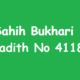 Sahih Bukhari Hadith 4118