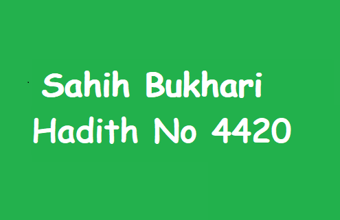 Sahih Bukhari Hadith 4420