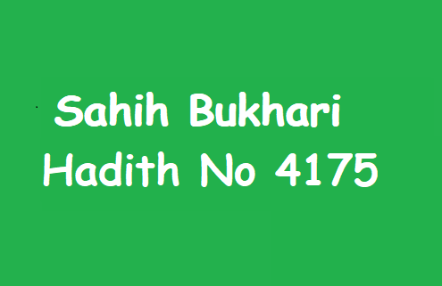 Sahih Bukhari Hadith 4175