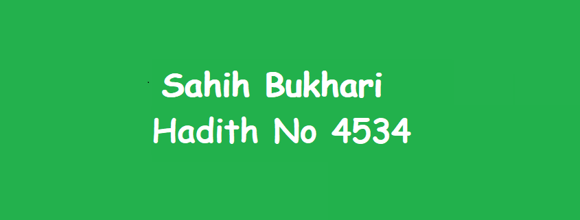 Sahih Bukhari Hadith 4534