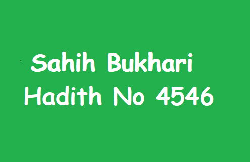Sahih Bukhari Hadith 4546