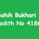 Sahih Bukhari Hadith 4186