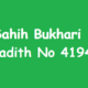 Sahih Bukhari Hadith 4194