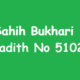 Sahih Bukhari Hadith 5102