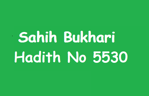 Sahih Bukhari Hadith No 5530
