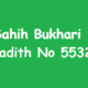 Sahih Bukhari Hadith No 5532