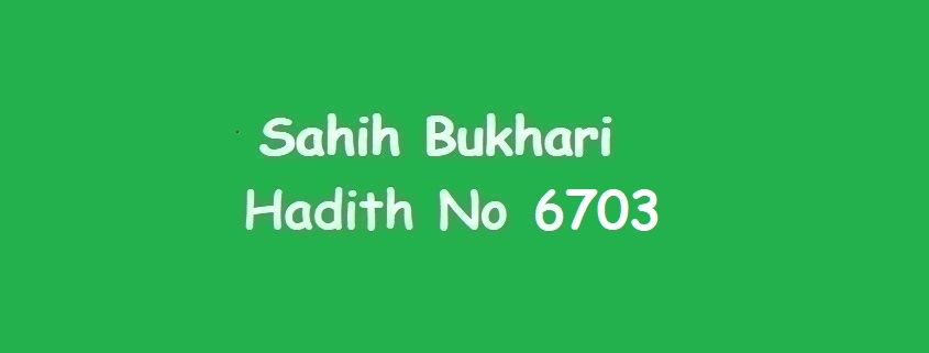 Sahih Bukhari Hadith 6703