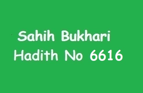 Sahih Bukhari Hadith 6616