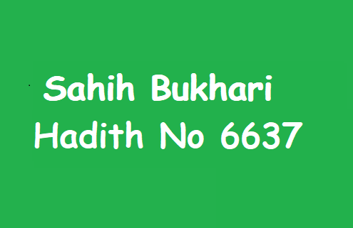 Sahih Bukhari Hadith 6637